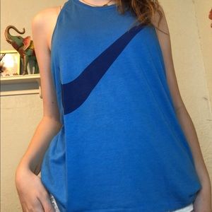 blue nike tank top